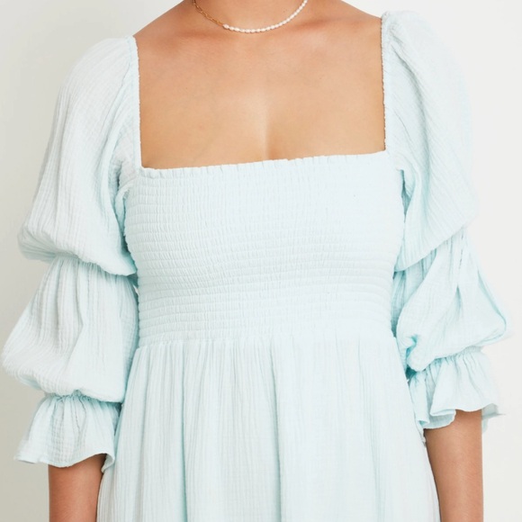 NWT Smocked Midi Dress in Light Pink - Picture 7 of 7